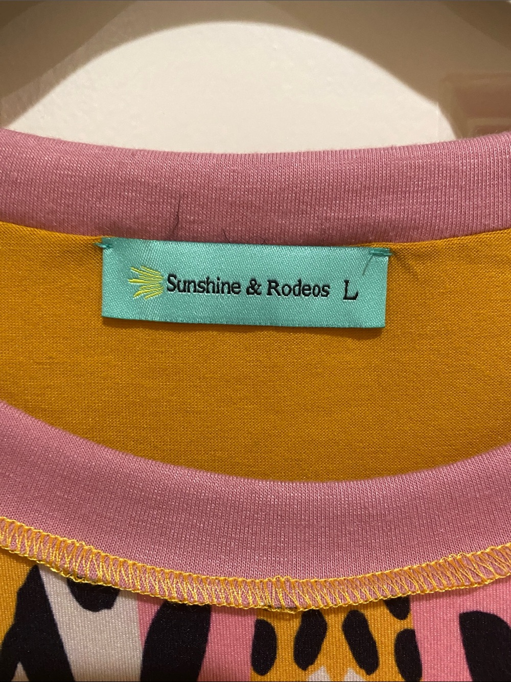 Santana Row Pink Multi-Panel Short Sleeve Blouse - Picture 2 of 4